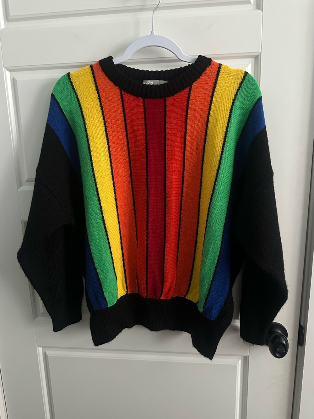 ASOS Rainbow Stripe Oversized Knit Sweater